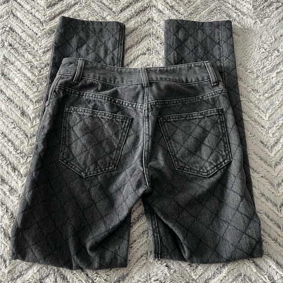 🖤🤍 CHANEL Quilted Stitched Grey Denim Jeans - Picture 11 of 17